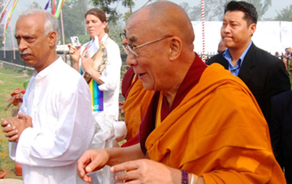 In presence of His Holiness Dalai Lama